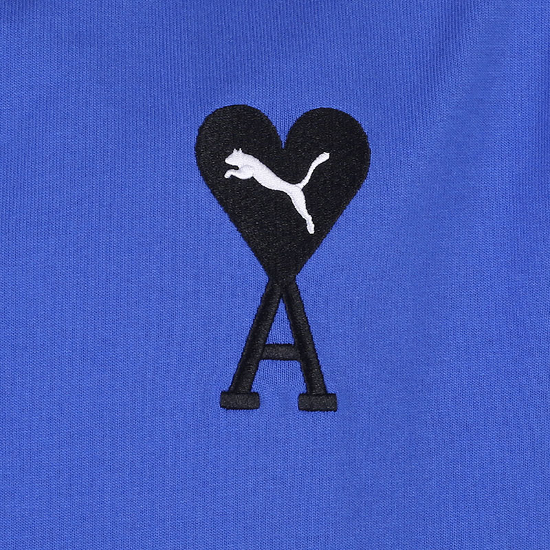 мужская синяя футболка PUMA x AMI Graphic Tee 53407093 - цена, описание, фото 2